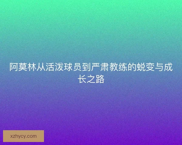 阿莫林从活泼球员到严肃教练的蜕变与成长之路