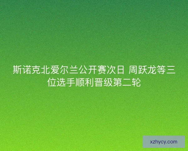 斯诺克北爱尔兰公开赛次日 周跃龙等三位选手顺利晋级第二轮 斯诺克北爱尔兰公开赛次日 周跃龙等三位选手顺利晋级第二轮